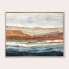Ember Cliffs - Original Earthy Abstract Landscape 18x24 | Mixed Media in Paintings by Lara Eckerman Art