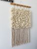 Hand Woven White Wall Hanging Tapesrty | Tapestry in Wall Hangings by Awesome Knots. Item composed of wool in boho or contemporary style