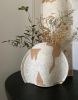 Vase Sleeve Duo 'Fragment' Bamboo on Wool White Tall & Small | Vases & Vessels by Lorraine Tuson