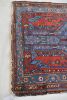 Electrifying Blue & Lovely Strawberry Antique Rug | 4.2 x 6. | Area Rug in Rugs by The Loom House. Item composed of wool & fiber