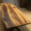 Custom Black Walnut Table | Dining Table in Tables by Ironscustomwood. Item made of walnut with metal works with contemporary & country & farmhouse style