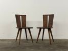 Modern Solid Wood Dining Chair: Hand-Sculpted, USA Made | Chairs by Marco Bogazzi