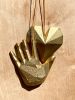 'LOVE' set. Cast bronze knob, hand and heart trio. | Hardware by Shayne Fox Hardware. Item composed of metal