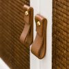 Small Leather Pull [Flat End] | Hardware by Keyaiira | leather + fiber. Item composed of leather