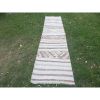 Mid Century Modern Herki Kilim Runner - Stair and Hallway | Runner Rug in Rugs by Vintage Pillows Store. Item composed of cotton and fiber