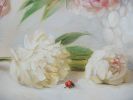 Peony painting, Extra Large floral oil paintings on canvas | Oil And Acrylic Painting in Paintings by Natart. Item made of canvas with synthetic works with contemporary style