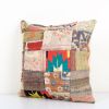 Vintage Turkish Handmade Large Patchwork Cushion, Flat-Weave | Pillows by Vintage Pillows Store