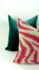 stripe linen pillow // zebra print pillow // pink zebra | Pillows by velvet + linen