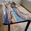 Ultra Clear Epoxy Table | Dining Table in Tables by Ironscustomwood. Item composed of wood and synthetic