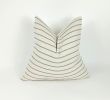 Striped woven pillow, hmong pillow, striped linen pillow | Pillows by velvet + linen