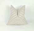 Striped woven pillow, hmong pillow, striped linen pillow | Pillows by Velvet Fringe