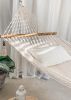 Woven White Hammock With Wood Spreaders | JULIANNA | Chairs by Limbo Imports Hammocks. Item composed of wood and cotton