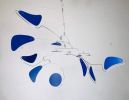 Hanging Mobile Mid Century Modern Royal Blue Made in the USA | Wall Sculpture in Wall Hangings by Skysetter Designs. Item made of metal works with mid century modern style