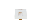 Glassia Wispy White Square Knob | Hardware by Windborne Studios. Item made of glass