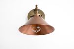 Copper Shade - Wall Sconce Light - Model No. 4665 | Sconces by Peared Creation. Item composed of brass