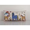 Uzbek Animal Pictorial Suzani Bed Cushion Cover with Animal | Pillows by Vintage Pillows Store