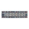 Organic Wool Turkish Kilim Runner Rug with Pink and Blue | Rugs by Vintage Pillows Store. Item composed of wool and fiber
