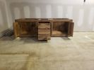 Model #1066 - Custom Floating Double Sink Vanity | Countertop in Furniture by Limitless Woodworking. Item made of maple wood compatible with mid century modern and contemporary style