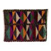 Checkered Vintage Turkish Tulu Rug With Mid-Century Modern | Area Rug in Rugs by Vintage Pillows Store. Item made of wool with fiber