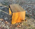 Sinker Cypress waterfall Ottoman table | Side Table in Tables by Pelican State Woodworks