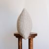Vertical Woven Channels of Creamy Wool Lumbar Pillow 12x24 | Pillows by Vantage Design