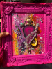 Cosmic Cat On Candy Rock | Mixed Media by Heirloom Wild by Candace Marquette