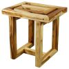 Haussmann® Teak Teak Maze Spa Stool 12 x 15.5 x 16 in H Teak | Chairs by Haussmann®