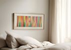 Irregular Stripe Colour Study Painting, Landscape Red Ombre | Mixed Media in Paintings by Amelia Coward