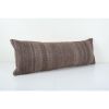 Ethnic Striped Turkish Lumbar Kilim Pillow Cover, Geometric | Cushion in Pillows by Vintage Pillows Store. Item composed of cotton