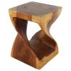 Haussmann® Wood Twist End Table 15 x 15 x 20 in H Cherry Oil | Tables by Haussmann®