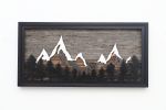 Pine Tree Forest Mountains | Wall Sculpture in Wall Hangings by Craig Forget. Item made of wood & metal compatible with mid century modern and contemporary style
