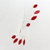 Red Wave Mobile for the Modern Home Leaf | Wall Sculpture in Wall Hangings by Skysetter Designs. Item made of metal works with modern style