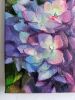 Hydrangea flowers painting original, Floral art canvas oil | Oil And Acrylic Painting in Paintings by Natart. Item made of canvas with synthetic works with contemporary style