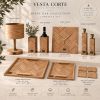 Defne Oak Home Decor Set, Handmade Collection, Lamp, Wall Clock, Trays and More | Bed Frame in Beds & Accessories by Vesta Corte