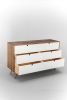 Mid Century Dresser with 3 Drawer in White | Storage by Manuel Barrera Habitables. Item composed of walnut