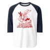 "Simkins Wizard" 3/4 Sleeve Raglan Shirt | Work by Greg "CRAOLA" Simkins