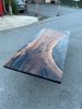 Smoke epoxy and walnut dining table | Tables by Ironscustomwood. Item made of walnut & metal compatible with contemporary and country & farmhouse style