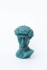 Turquoise David Greek Head Candle - Roman Bust Figure | Ornament in Decorative Objects by Agora Home. Item compatible with minimalism and contemporary style