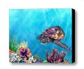 Sea Turtle - Ocean Wildlife | Prints by Brazen Edwards Artist. Item composed of canvas and paper