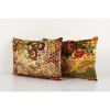 Floral Velvet Vintage Pillow Cover, Set of Two Boho Kilim | Sham in Linens & Bedding by Vintage Pillows Store. Item composed of cotton and fiber