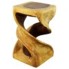 Haussmann® Wood Double Twist Stool Table 12 in SQ x 20 in | Chairs by Haussmann®