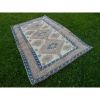Vintage Turkish Kars Wool Area Rug 4'5'' x 6'8'' | Rugs by Vintage Pillows Store. Item made of cotton with fiber