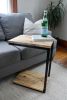Floor shelf C-table Spalted Maple | End Table in Tables by Hazel Oak Farms. Item made of oak wood & metal