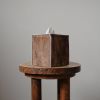 Auburn Brown Hair-On-Hide Leather Single Tissue Box Cover | Toiletry in Storage by Vantage Design