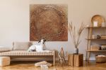 Beige Brown Wabi Sabi Relief Wall Art | Oil And Acrylic Painting in Paintings by Serge Bereziak. Item composed of canvas compatible with minimalism style