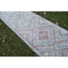 Vintage Kurdish Geometric Faded Pink Low Pile Long Rug | Runner Rug in Rugs by Vintage Pillows Store. Item composed of cotton & fiber