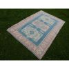Vintage Turkish Kars Rug With Rich Border - Dining Room | Area Rug in Rugs by Vintage Pillows Store. Item composed of cotton and fiber