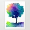 Hue Tree | Prints by Brazen Edwards Artist. Item made of canvas & paper