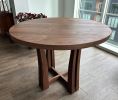 Round Wood Dining Table | Clock in Decorative Objects by Niaa