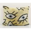 10" x 14" Small Yellow Eye Pillow - Silk Ethnic Velvet | Sham in Linens & Bedding by Vintage Pillows Store. Item composed of cotton and fiber